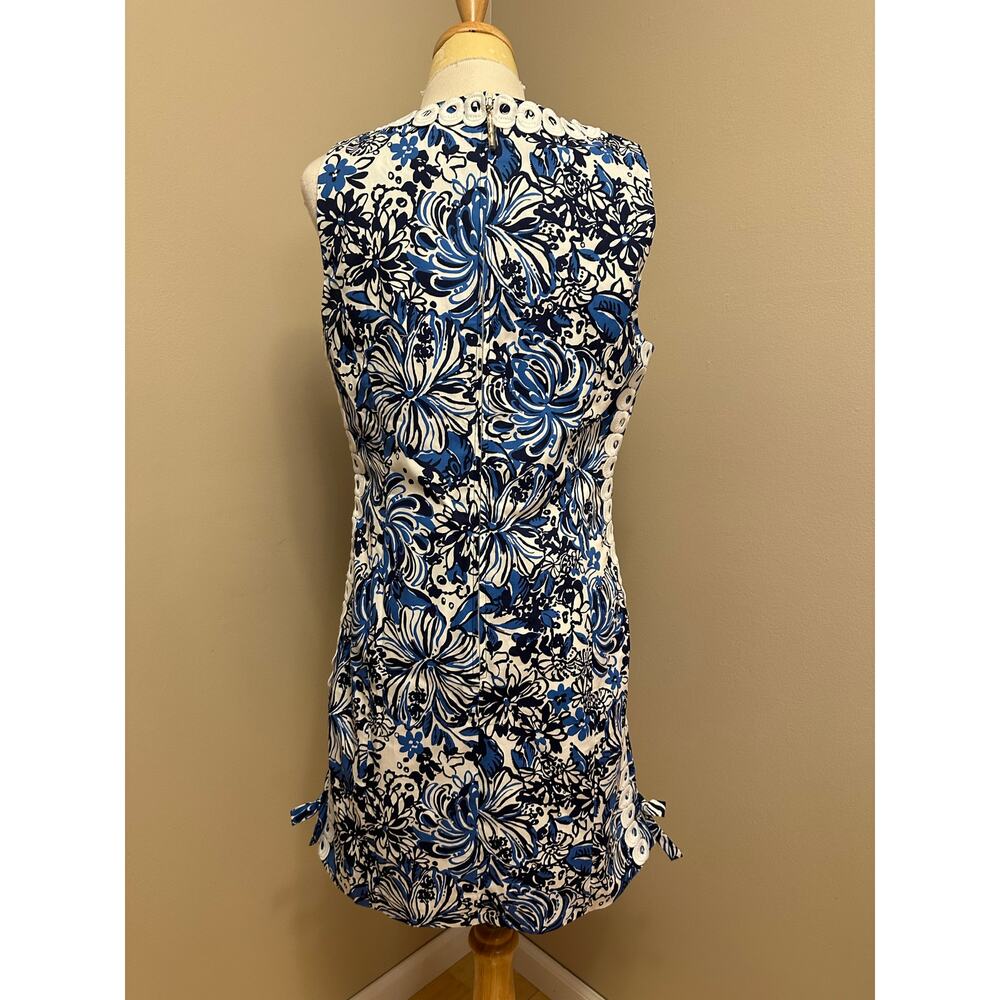 NWT Lilly Pulitzer Mila Stretch Shift Dress Low Tide Navy Pandarama Sz 12 - Picture 4 of 7